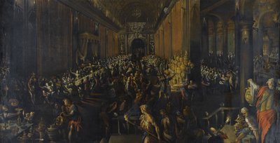 Święto Belszazzara, 1596 autorstwa Frederik van Valckenborch