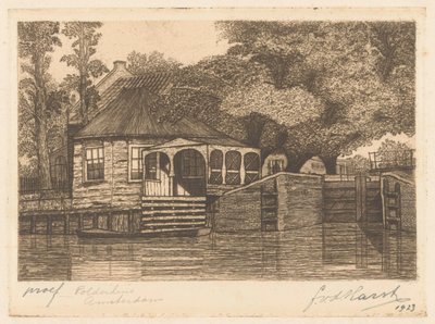 Polderhuis (oryginalny tytuł na obiekcie) autorstwa Frederik van der Harst (signed by artist)