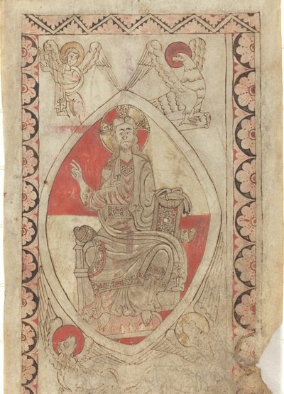 Chrystus w majestacie [odbyt] autorstwa French 12th Century