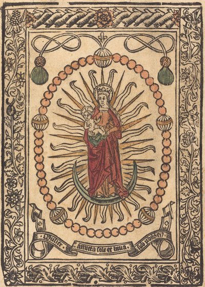 Madonna z Dzieciątkiem w różańcu autorstwa French 15th Century