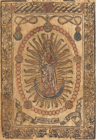 Madonna z Dzieciątkiem w różańcu autorstwa French 15th Century