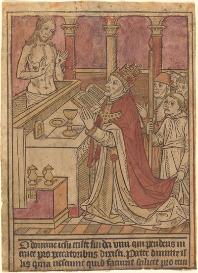 Msza św. Grzegorza [recto] autorstwa French 15th Century