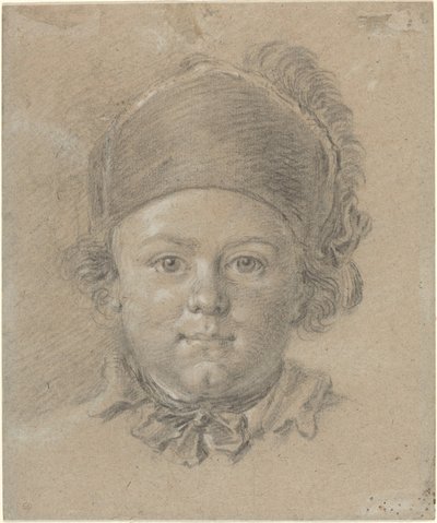 Chłopiec w czapce wojskowej autorstwa French 18th Century