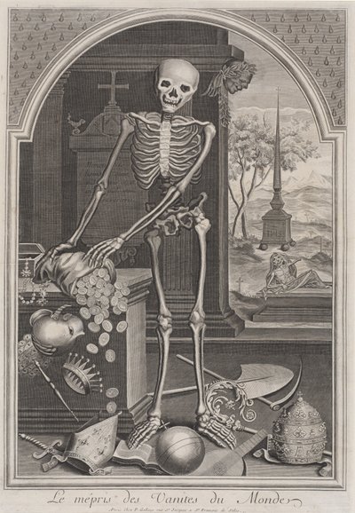 Śmierć ze świeckimi marnościami autorstwa French 18th Century