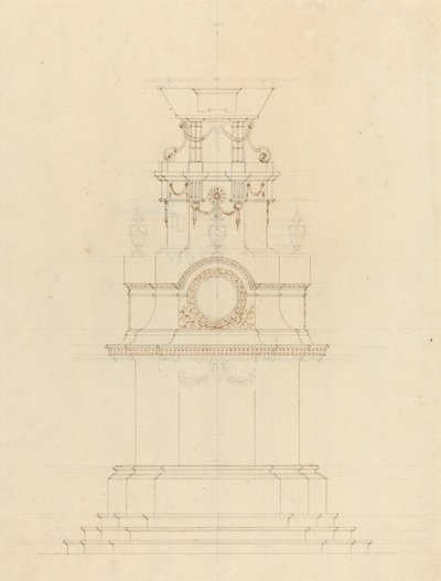 Projekt dla katafalku autorstwa French 18th Century