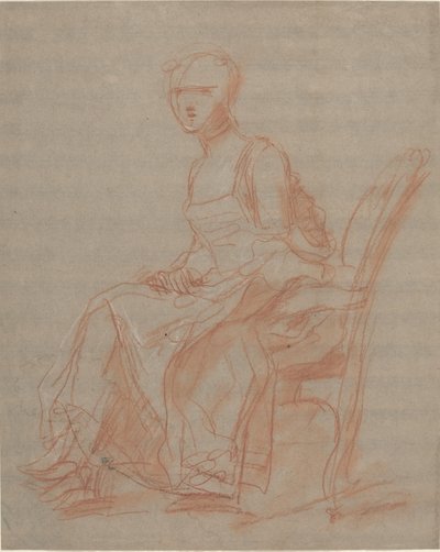 Siedząca kobieta autorstwa French 18th Century