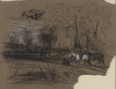 Jeździec na wsi autorstwa French 19th Century