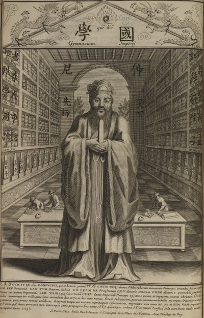 Portret chińskiego myśliciela i filozofa społecznego Konfucjusza 551 p.n.e. 479 p.n.e. autorstwa French Master