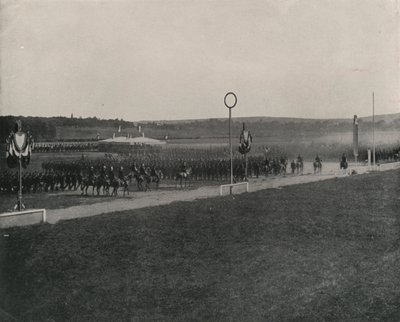 Przegląd wojskowy w Longchamps (zdjęcie czarno-białe) autorstwa French Photographer