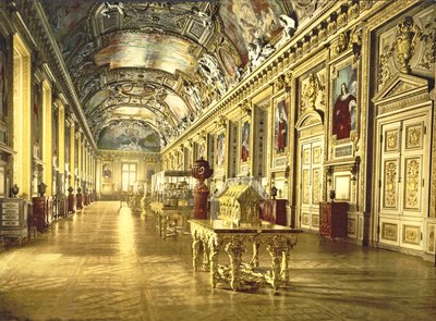 Galeria w Luwrze, Paryż, 1890-1900 autorstwa French Photographer