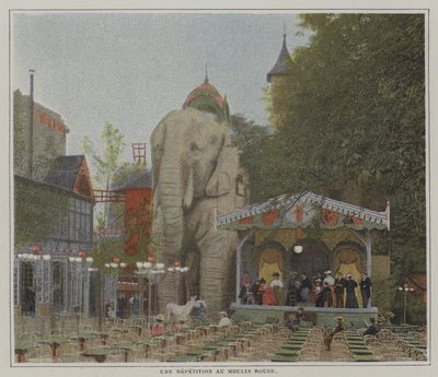 Próba w Moulin Rouge, Paryż (kolorowe zdjęcie) autorstwa French Photographer