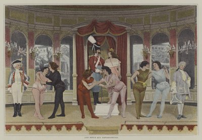 Recenzja w Cafe des Ambassadeurs (kolorowe zdjęcie) autorstwa French Photographer