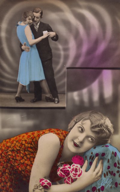 Młoda kobieta marzy o tańcu z mężczyzną (przyciemnione zdjęcie) autorstwa French Photographer