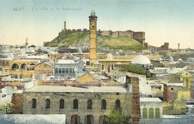 Aleppo, Syria, miasto i twierdza autorstwa French Photographer