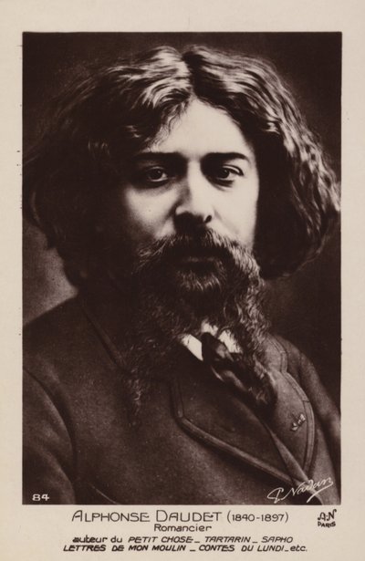 Alphonse Daudet (1840-1897), francuski powieściopisarz autorstwa French Photographer