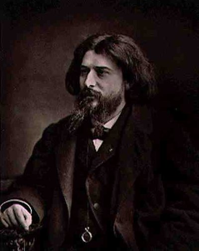 Alphonse Daudet (1840-97), z „Galerie Contemporaine”, ok. 1874-78 (zdjęcie czarno-białe) autorstwa French Photographer