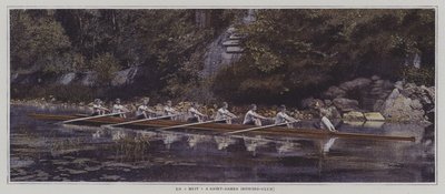 Ósemka w Saint James Rowing Club, Francja (kolorowe zdjęcie) autorstwa French Photographer