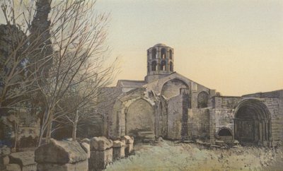Arles, Les Alyscamps, kościół Saint-Honorat autorstwa French Photographer
