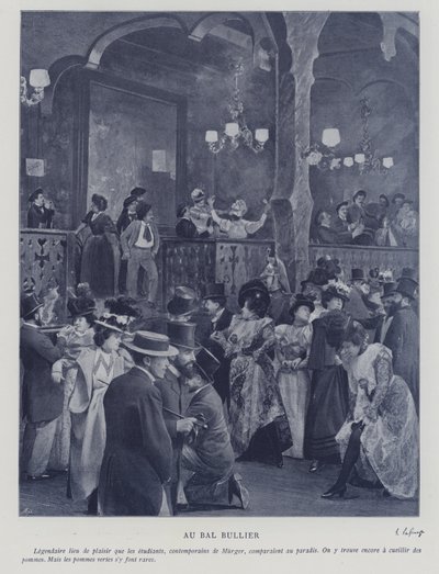 Na Bal Bullier, Paryż (zdjęcie czarno-białe) autorstwa French Photographer