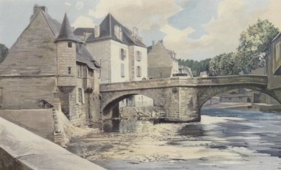 Aubusson, Pont de la Terrade, na Creuse, widok z dołu autorstwa French Photographer