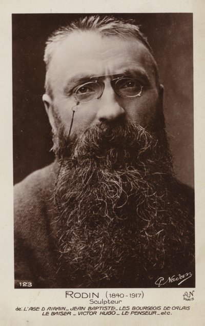Auguste Rodin, francuski rzeźbiarz autorstwa French Photographer
