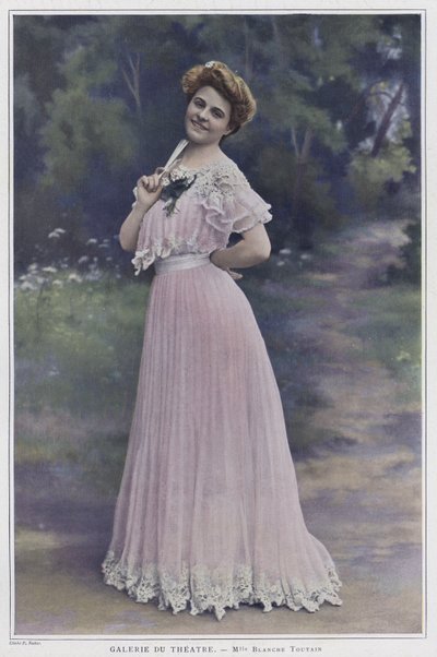 Blanche Toutain, francuska aktorka (kolorowe zdjęcie) autorstwa French Photographer