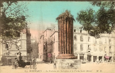 Bordeaux, La Fontaine Des Salinieres, La Fieche Saint-Michel autorstwa French Photographer