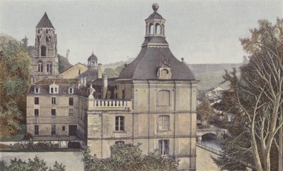 Brantome, Ensemble du Monastere, Cote O (Ratusz i Szkoła) autorstwa French Photographer