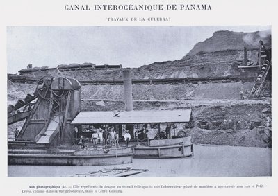 Panama Interoceanic Canal, Culebra Works (zdjęcie czarno-białe) autorstwa French Photographer