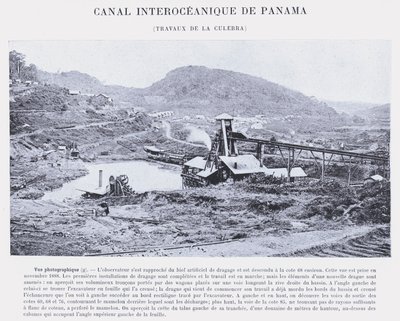 Panama Interoceanic Canal, Culebra Works (zdjęcie czarno-białe) autorstwa French Photographer