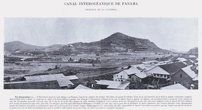 Panama Interoceanic Canal, Culebra Works (zdjęcie czarno-białe) autorstwa French Photographer