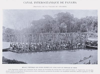 Panama Interoceanic Canal, Chagres Valley Works (zdjęcie czarno-białe) autorstwa French Photographer