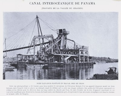 Panama Interoceanic Canal, Chagres Valley Works (zdjęcie czarno-białe) autorstwa French Photographer