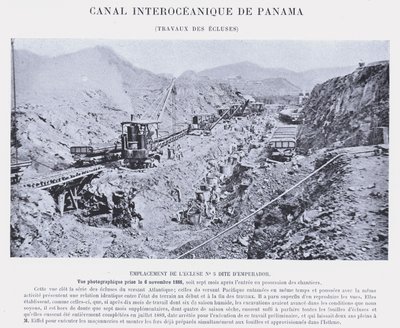 Panamski Kanał Interoceaniczny, Śluza Works (zdjęcie bw) autorstwa French Photographer