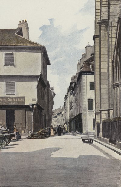 Chalon-sur-Saone, Rue aux Fevres autorstwa French Photographer