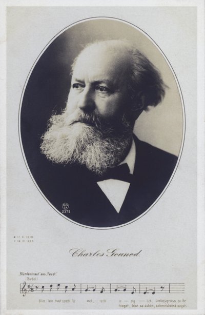Charles Gounod, francuski pianista i kompozytor (zdjęcie czarno-białe) autorstwa French Photographer
