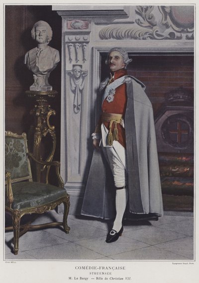 Charles le Bargy jako Christian VII w Struensee (kolorowe zdjęcie) autorstwa French Photographer