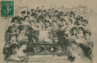 Chartres, najładniejsze dziewczyny w regionie. Pocztówka wysłana w 1913 roku. autorstwa French Photographer