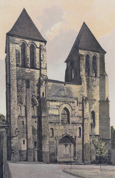 Chinon, kościół Saint-Mexme, fasada O (szkoła) autorstwa French Photographer