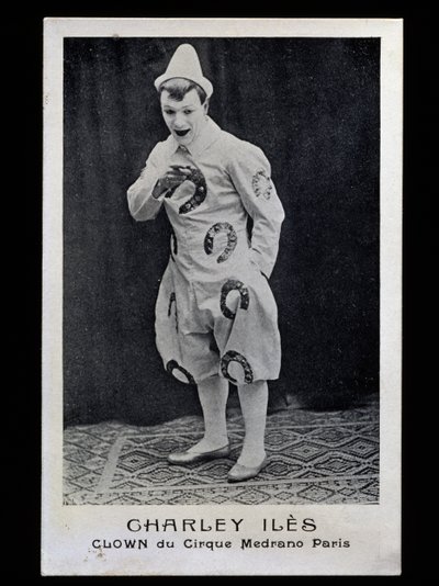 Clown Charley Iles (1876-?) z cyrku Medrano w Paryżu, ok. 1910, pocztówka, Francja, XX w. autorstwa French Photographer