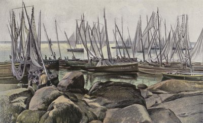 Concarneau, łodzie rybackie sardynek autorstwa French Photographer