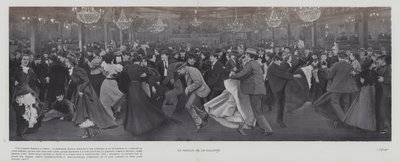 Taniec w Moulin de la Galette, Paryż (zdjęcie czarno-białe) autorstwa French Photographer