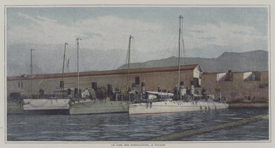 Niszczyciele w porcie Toulon, Francja (kolorowe zdjęcie) autorstwa French Photographer