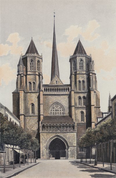 Dijon, Cathedrale Saint-Benign, Fasada O autorstwa French Photographer