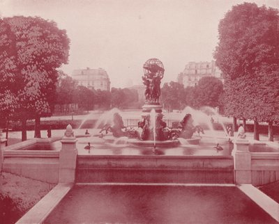 Fontanna Obserwatorium, Pałac Luksemburski (zdjęcie czarno-białe) autorstwa French Photographer