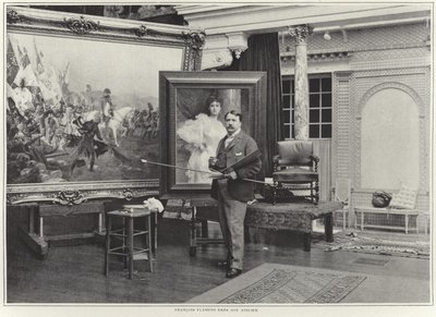 Francois Flameng w swoim warsztacie autorstwa French Photographer