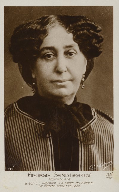George Sand (1804-1876), francuska powieściopisarka autorstwa French Photographer