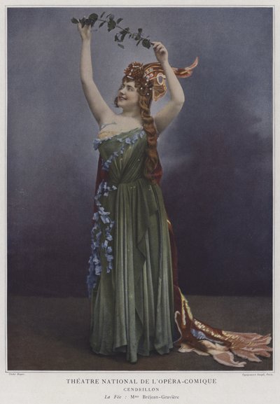 Georgette Brejean-Graviere jako wróżka w Cendrillon (kolorowe zdjęcie) autorstwa French Photographer