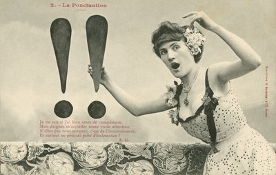 Dziewczyna z dwoma wykrzyknikami (zdjęcie czarno-białe) autorstwa French Photographer