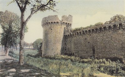 Guerande, mury obronne i wieża Gaudinais autorstwa French Photographer